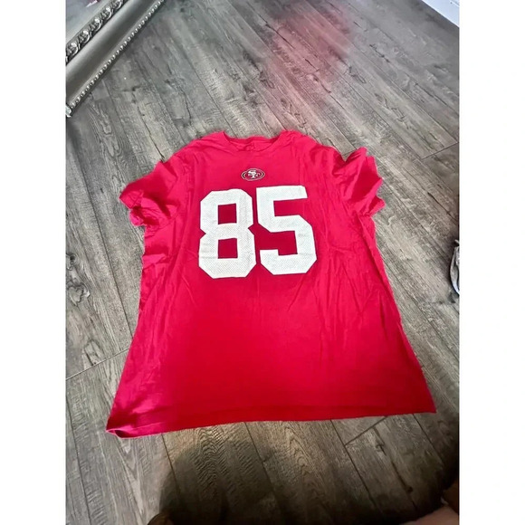Nike #85 Kittle Red San Francisco 49ers NFL Rugby Jersey Shirt Size XXL - Picture 1 of 3